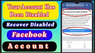 How To Recover Disabled Facebook Account / Disabled Fb Account Recovery2023 / Technical Abuxar