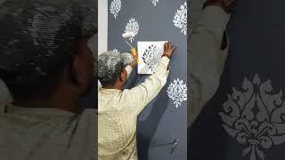 wall stencil painting