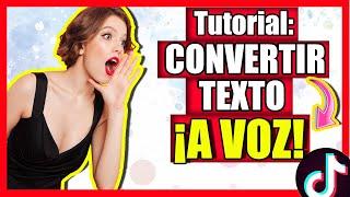  Como PONER VOZ A TEXTOS en TIKTOK |Como convertir TEXTO a VOZ en TIK TOK | VOZ PARA TEXTOS TIKTOK