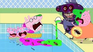 Zombie Apocalypse, Zombie Invasion at Pig House | Peppa Pig's Scary Adventure Animation