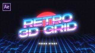 Animated 3D Retro Grid on After Effects Tutorial 