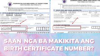 SAAN MAKIKITA ANG PSA BIRTH CERTIFICATE NUMBER | WHERE IS BIRTH CERTIFICATE NUMBER LOCATED?