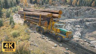 Quarry Logging with Pacific P16 - SnowRunner 4k (No Commentary)