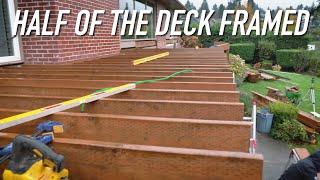 Build Update: Joists On Half Of The Deck || Dr Decks