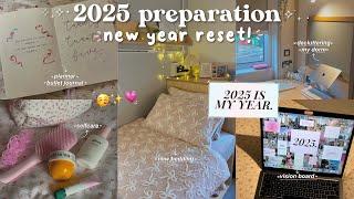 Preparing for 2025!| Deep cleaning, organizing, bullet journal, new year goals, vision board.