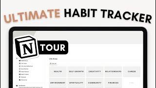 ULTIMATE Habit Tracker | set goals, define habits and track progress | Notion Template Tour