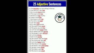 Adjective sentences in english #shorts #short video