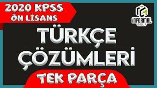 2020 KPSS Ön Lisans Türkçe Cevapları | Tüm Sorular