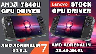 Legion Go - GPU Drivers Comparison (AMD 7840U vs Stock) Test in 8 AAA Games!