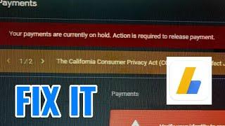 Fix Your Payments Are Currently on Hold. Action is Required to Release Payment AdSense Solved 2023