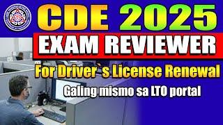 CDE EXAM LTO REVIEWER 2025 FOR DRIVERS LICENSE RENEWAL TAGALOG VERSION 70 ITEMS  #cde  #cdeexam