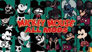 FNF Mickey Mouse: All Mods & All songs (10 mods — 39 songs)  Friday Night Funkin': Mickey Mouse