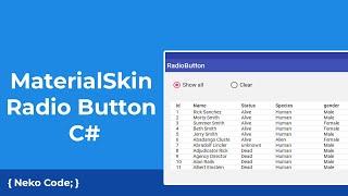 MaterialSkin Radio Button C#