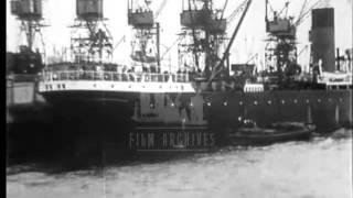 Thames River, 1920's.  Archive film 19750