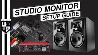 How To Connect Studio Monitors [Placement, Cables, & Settings] w/ Focusrite Scarlett 2i2 3rd Gen