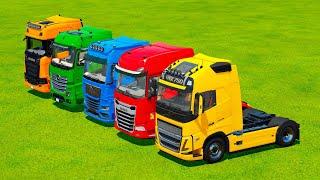 TRANSPORTING BIG TRUCKS & CARRYING FRUITS WITH LONG TRAILERS! Farming Simulator 22