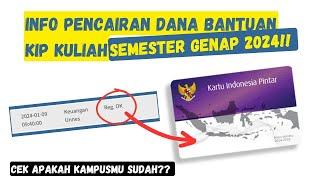 PENCAIRAN DANA BANTUAN KIP KULIAH SEMESTER GENAP!!