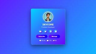 How to Create a Modern CSS Profile Card | Step-by-Step Tutorial