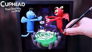 Making The Secret Boss Fight From Cuphead DLC - Using Polymer Clay (Angel And Devil)