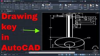 Drawing key in AutoCAD | 8th drawing practice for AutoCAD | Drawing practice for AutoCAD 2024