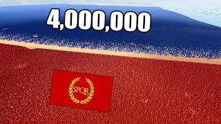 4 Million Barbarians Charge ROMAN BEACH DEFENSES! - Ultimate Epic Battle Simulator 2 UEBS 2