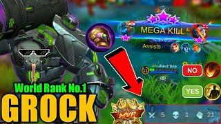 World Rank No.1 Grock Gameplay | Mobile legends Bang Bang