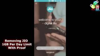 How to Remove jio 1GB limit and get 100GB with 100% proof