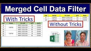 merge cell data filter |Excel - Merged Cell Data Filter | How To Filter Merged Cells In Excel?