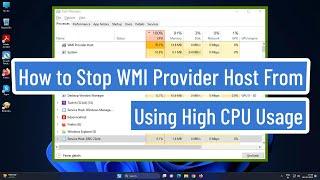 How to Stop WMI Provider Host From using High CPU Usage in Windows 11/10