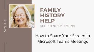 How to Share your screen in Microsoft Teams Meeting