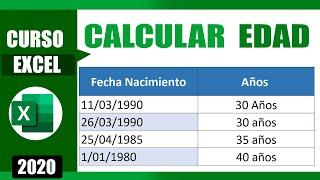 Como calcular la edad con la fecha de nacimiento en Excel