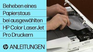 Beheben eines Papierstaus bei ausgewählten HP Color LaserJet Pro Druckern | HP LaserJet | HP