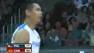 Filipino Japeth Aguilar dunks on Chinese 7'3" Max Zhang Zhaoxu | Chink in the armor on defense