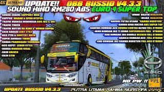 UPDATE !! OBB BUSSID V4.3.3 TERBARU SOUND HINO RM280 ABS EURO 4 RUNTEXT MATA GRAFIK ETS2