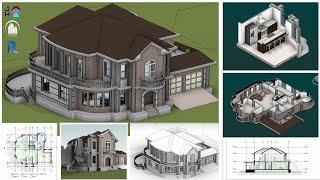 🟣Revit Full House  - 2D to Final Documentation  in Revit