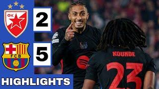 Crvena Zvezda vs Barcelona (2-5) Extended HIGHLIGHTS | UEFA Champions League