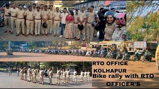 RTO Kolhapur | Helmet Awareness Rally | Tuzhyat Jeev Rangala Actors |