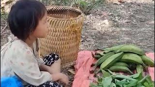 The baby cried missing his mother, his sister went to pick vegetables to sell #orphangirl #orphan