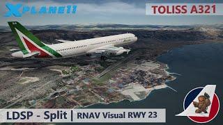 X-Plane 11 | Toliss A321 | LDSP - Split | RNAV Visual RWY 23