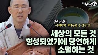 세상의 모든 것 형성되었기에 당연하게 소멸하는 것 | 진리 실상 우주 존재 생명 불교 중생 인연생멸 지혜 | 일묵 스님 이해하면 내려놓을 수 있다 8회