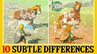 10 Subtle Differences between Zelda: Tears of the Kingdom and BOTW