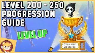 MapleStory Leveling And Progression Guide Level 200 - 250 | Reboot | GMS