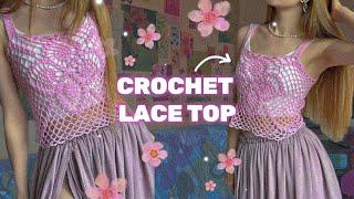 cute CROCHET LACE TOP tutorial 