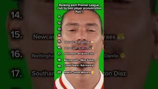 Ranking each Premier League club by best player pronunciation #shorts #football #premierleague Part1