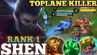 SHEN OVERPOWER META BUILD! TOPLANE KILLER MVP PLAY - TOP 1 GLOBAL SHEN BY GGWP Svitania - WILD RIFT