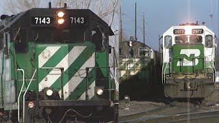 Classic BNSF Railway: Crossing The Cornbelt, The Marshall Subdivision - FULL VIDEO (1997)