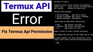 how to solve termux problem | Termux API Permission Problem Fix | Termux API Error solve in hindi