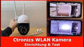 Ctronics 5MP WLAN IP Kamera || Einrichtung & Test (schwenkbar & IP66)