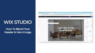 Wix Studio | How To Blend Your Hero Image & Header