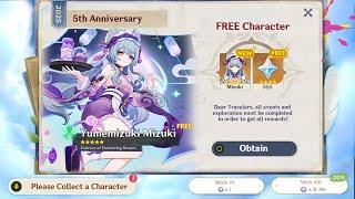 MIZUKI IS ACTUALLY A FREE 5-STAR FOR THIS YEAR ANNIVERSARY - Genshin Impact